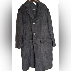 Dolce And Gabbana Made In Italy 100% Wool Plaid Coat